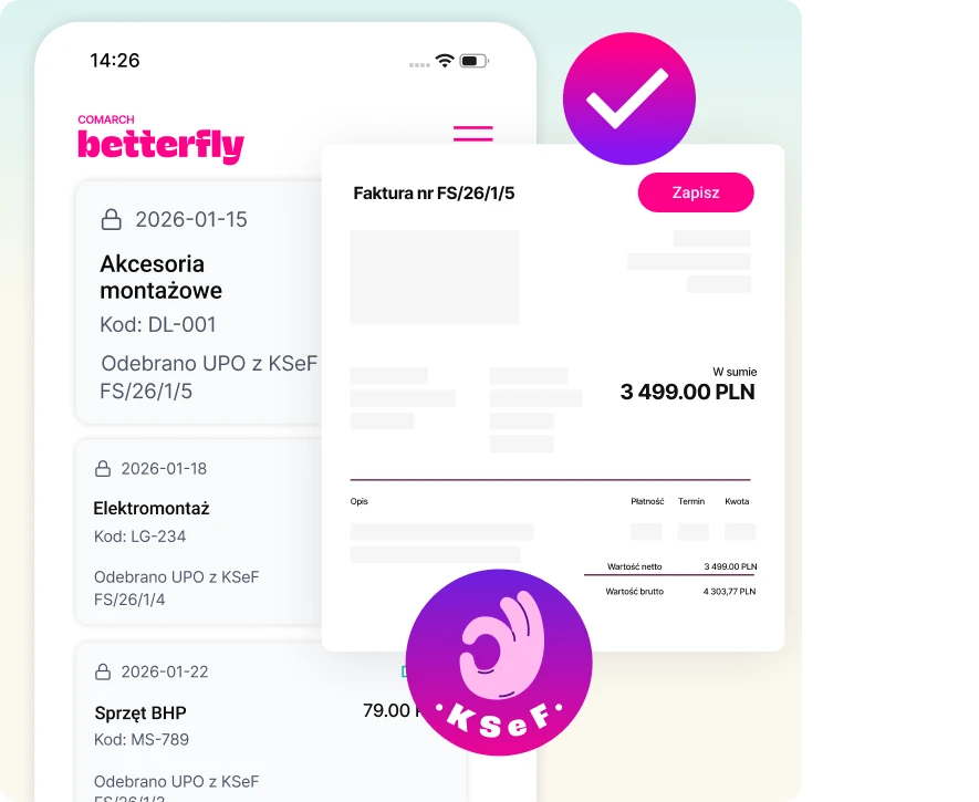 Wystawianie faktur i dokumentów bez limitów w aplikacji Comarch Betterfly
